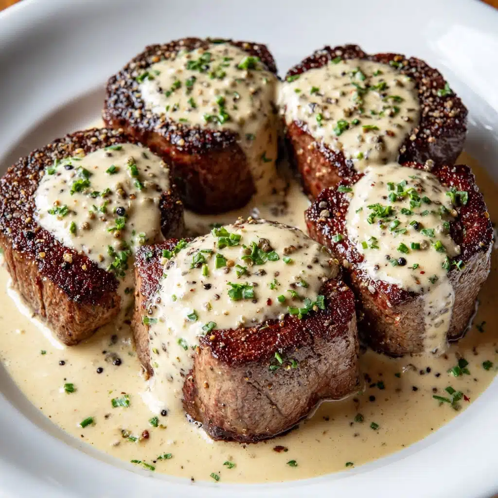 Steak with Haunted Bourbon Garlic Cream Sauce Recipe