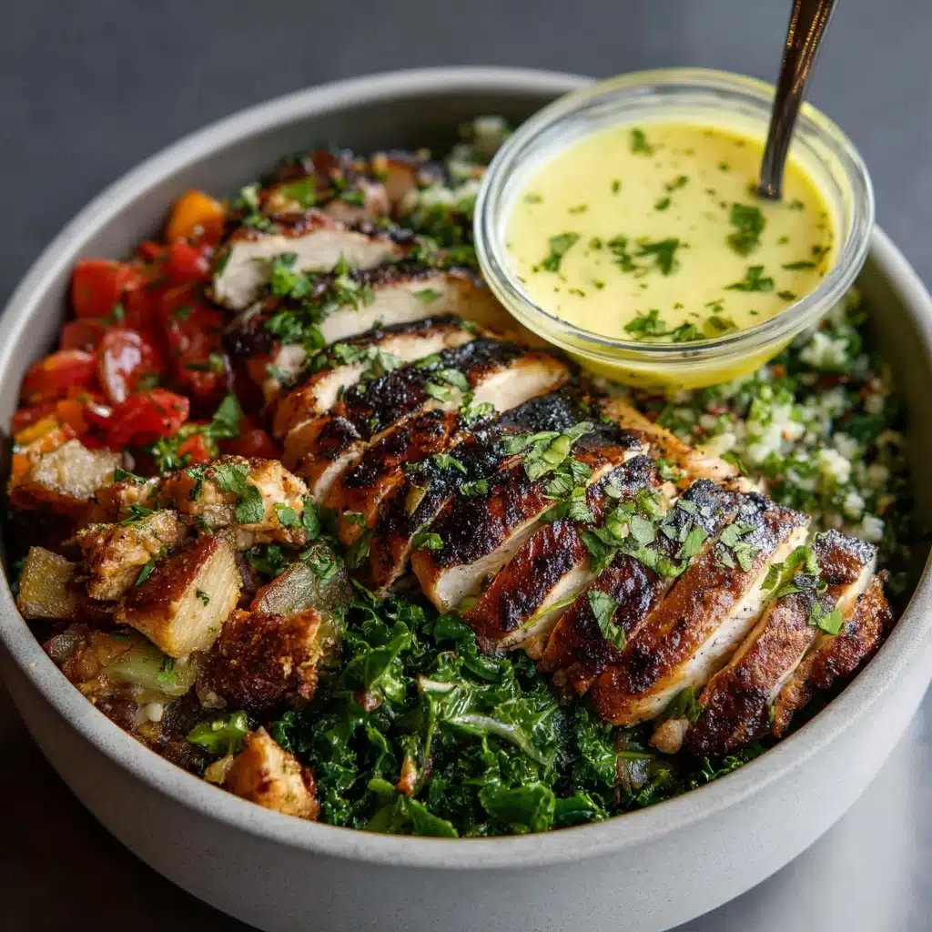 Chimichurri Grilled Chicken Bowl with Garlic Sauce Recipe - Recipe Image