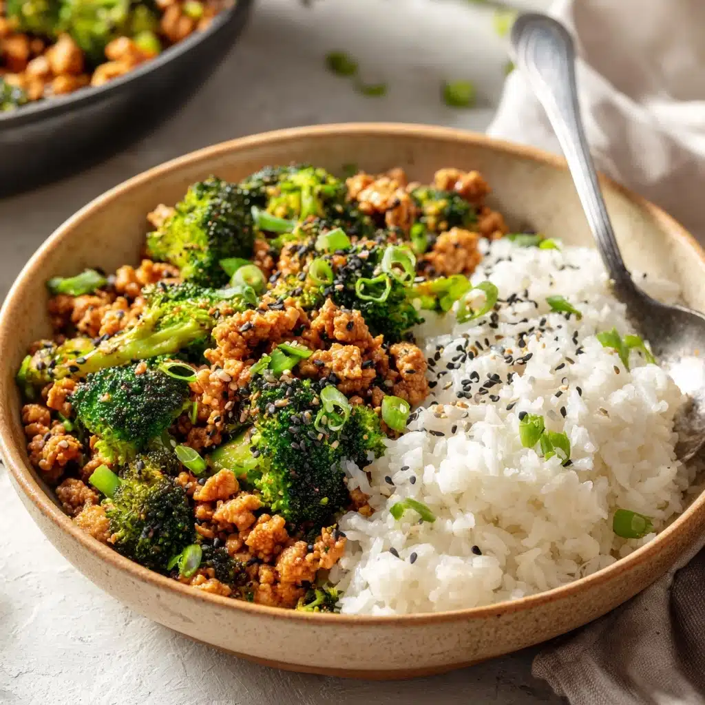 Honey Sriracha Ground Chicken and Broccoli Recipe