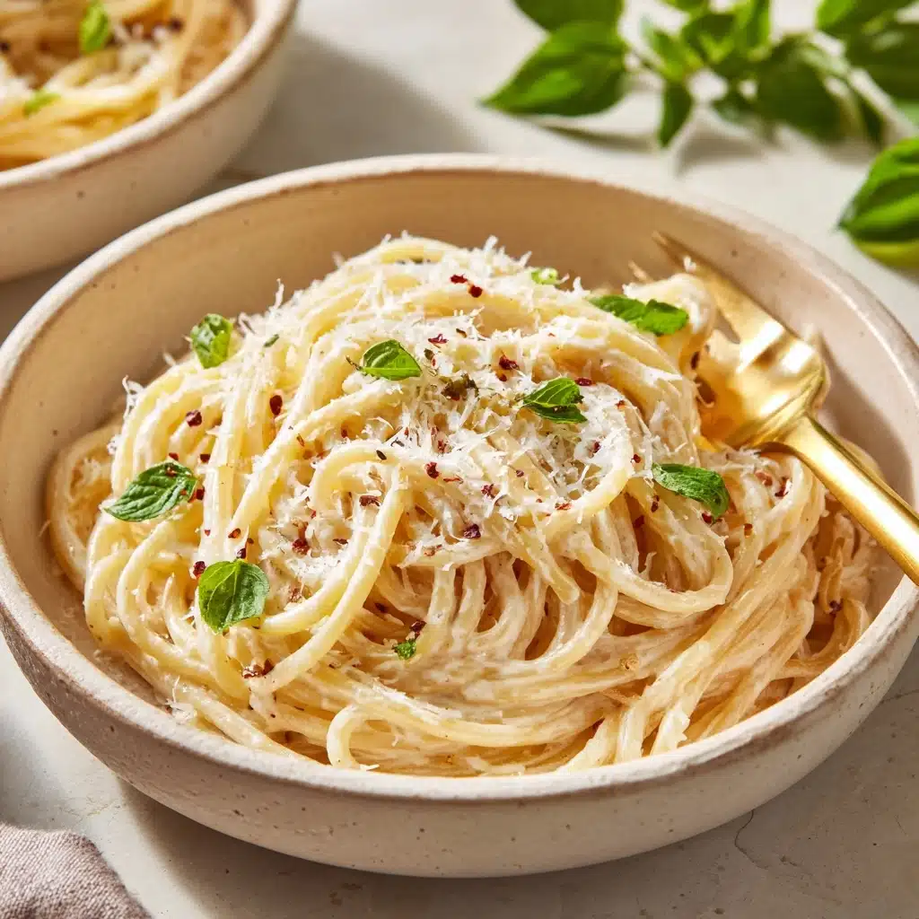 Creamy Garlic Butter Spaghetti Recipe - Recipe Image