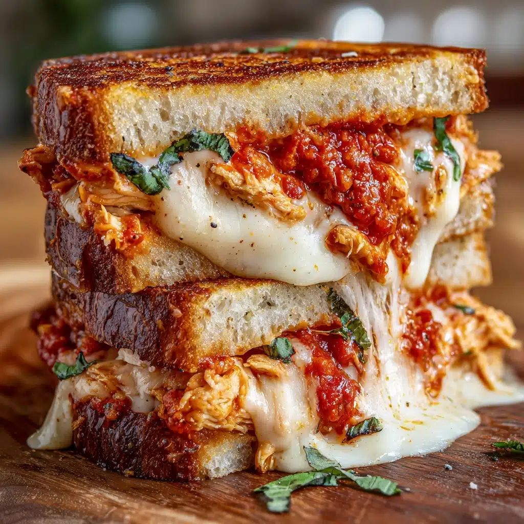 Lazy Chicken Parmesan Grilled Cheese Recipe - Recipe Image