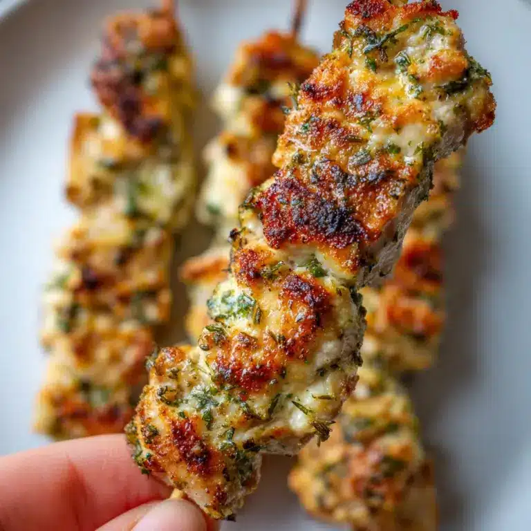 Ranch Garlic Parmesan Chicken Skewers Recipe