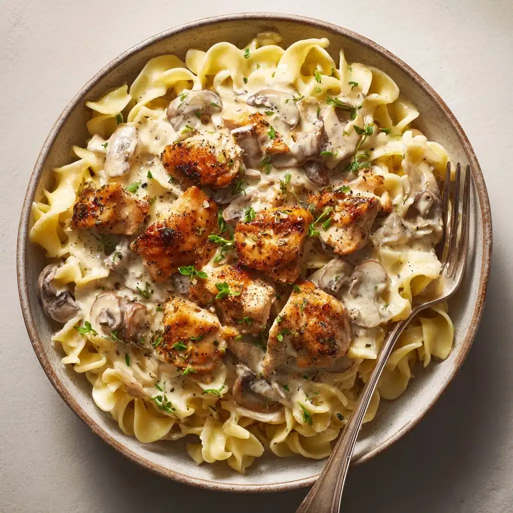 Crockpot Creamy French Onion Chicken and Orzo Recipe - Recipe Image