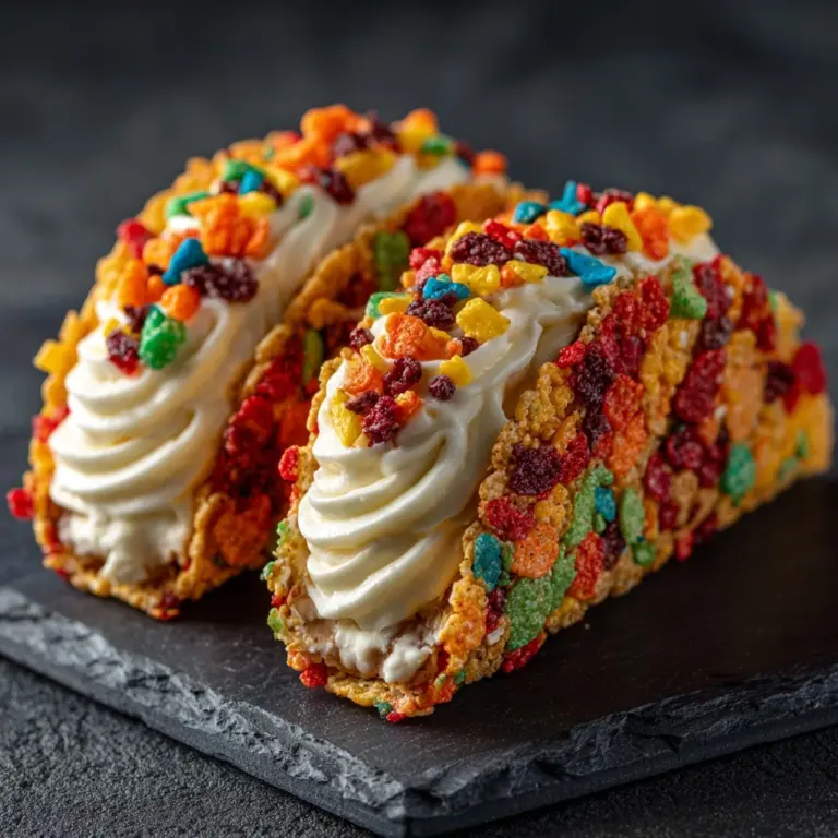 Fruity Pebbles Cheesecake Tacos Recipe