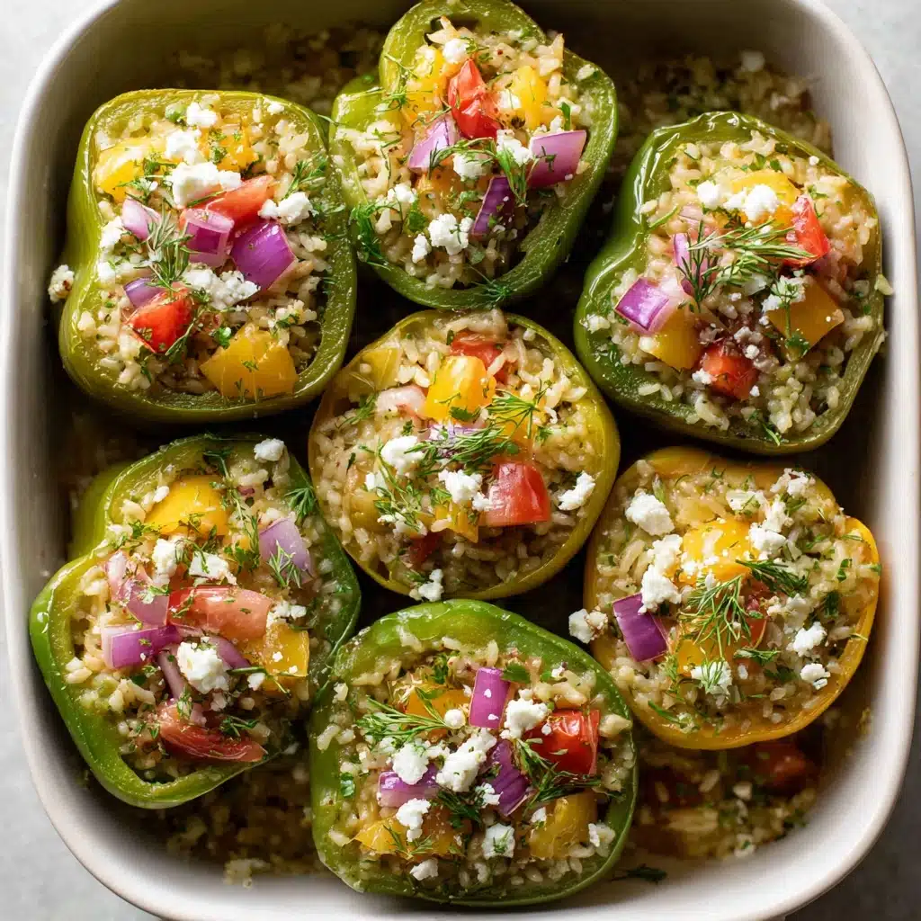 Greek Chicken Stuffed Peppers Recipe - Recipe Image