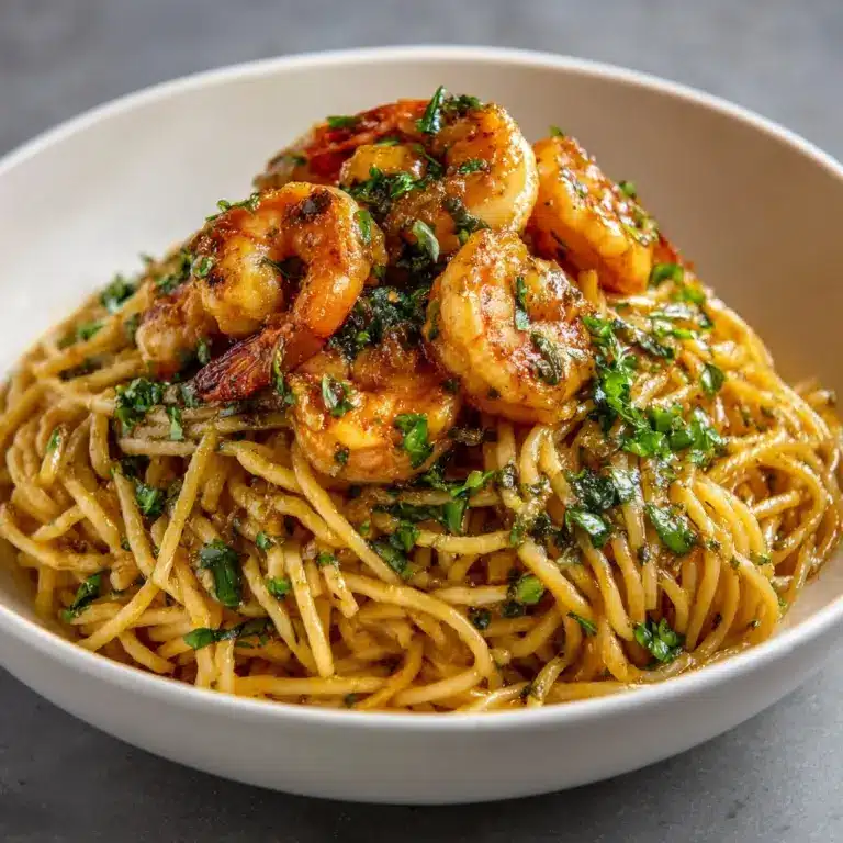 One-Pot Garlic Butter Shrimp Pasta Recipe