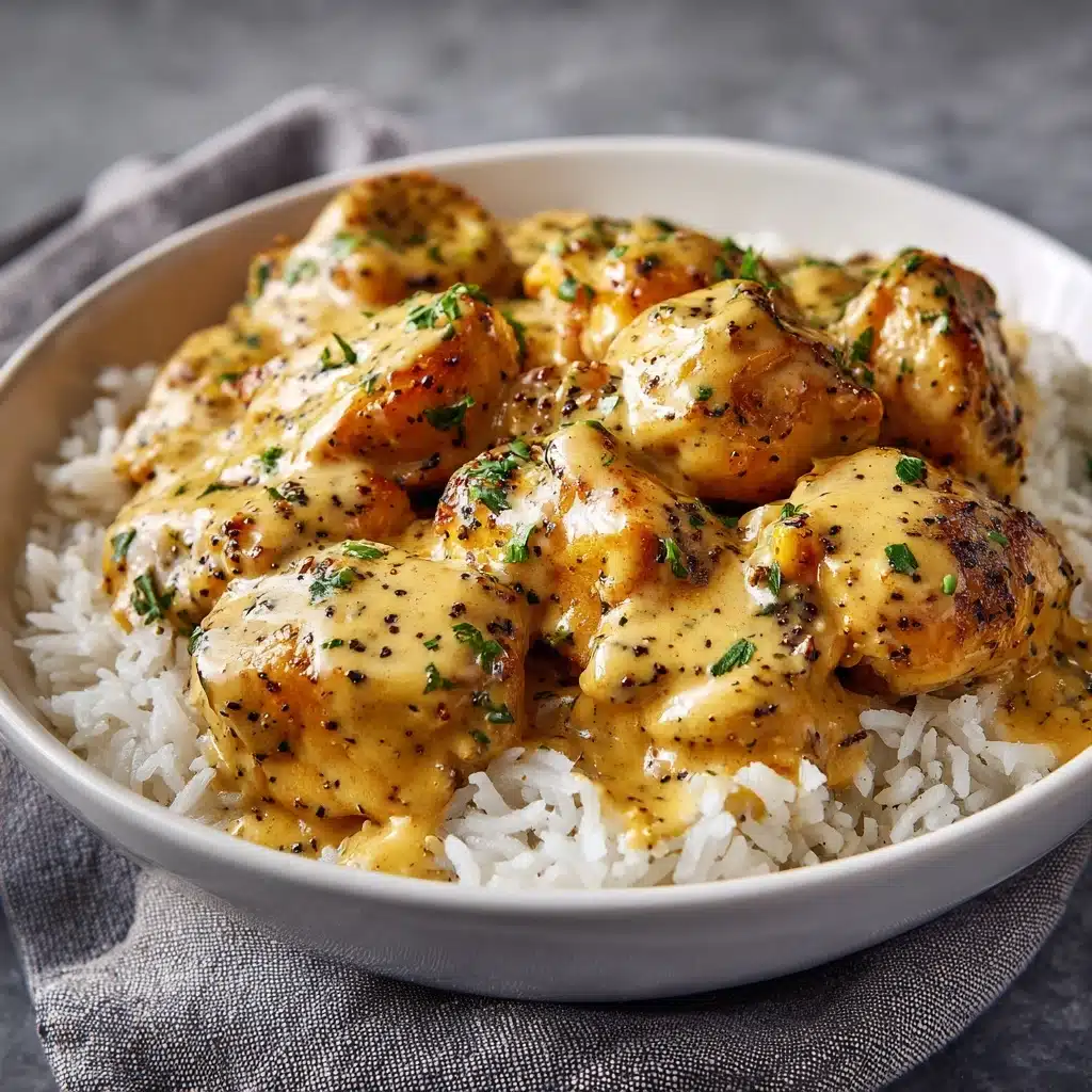 Creamy Smothered Chicken and Rice Recipe - Recipe Image