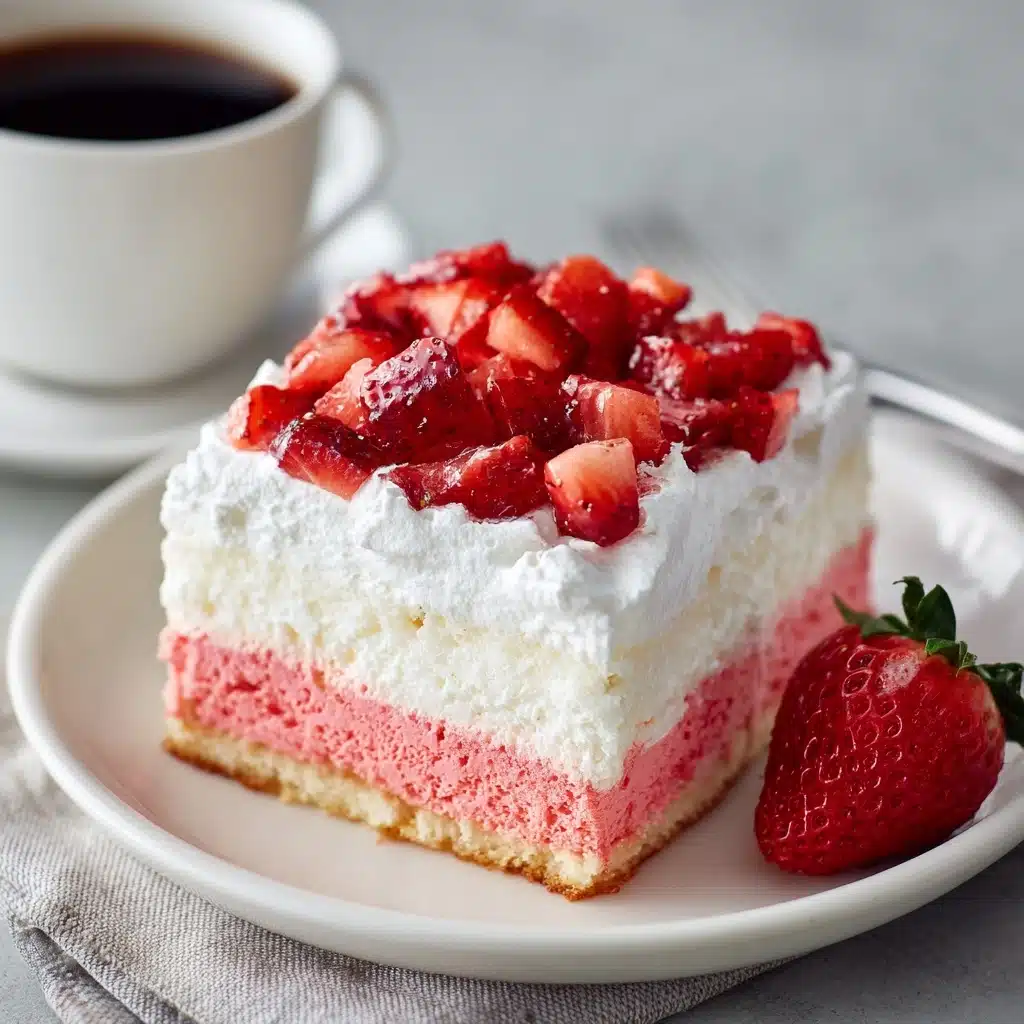 Strawberry Cheesecake Poke Cake Recipe - Recipe Image