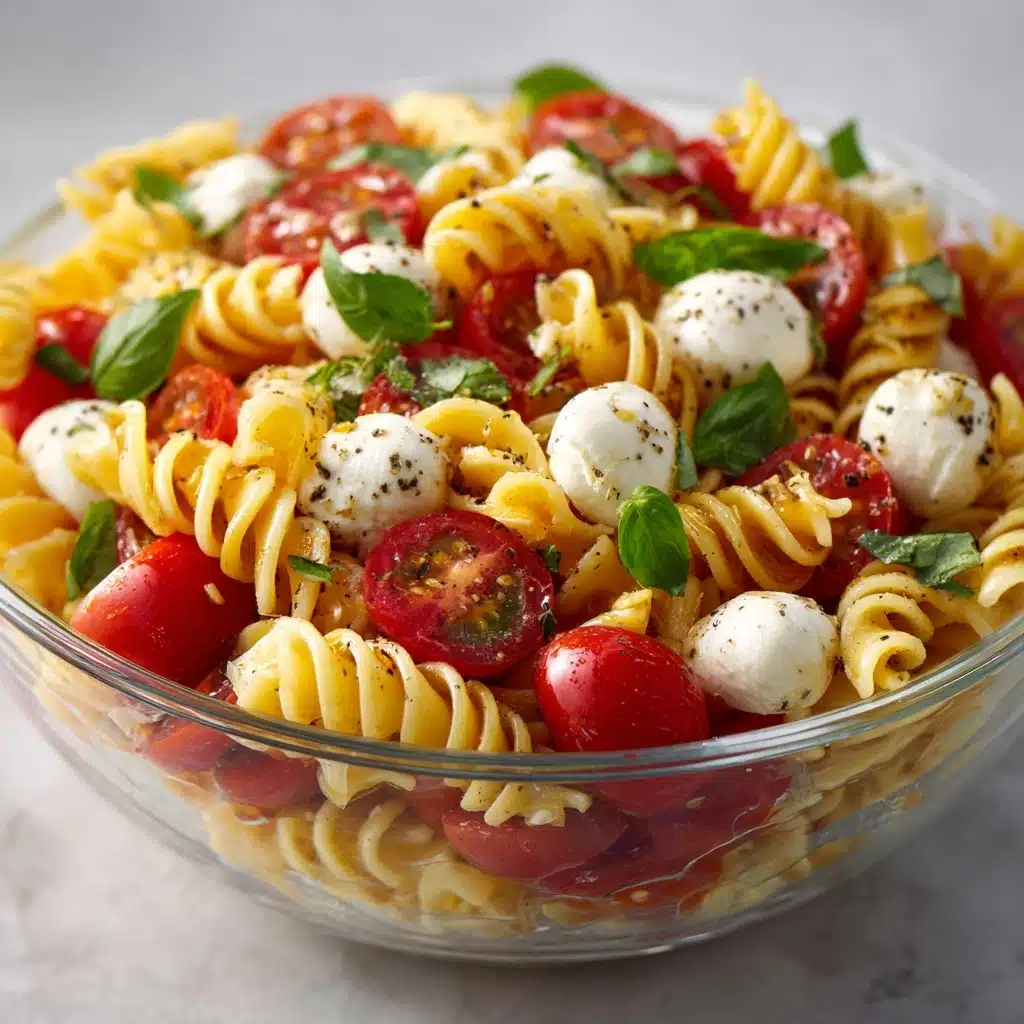 Creamy Caprese Pasta Salad Recipe - Recipe Image