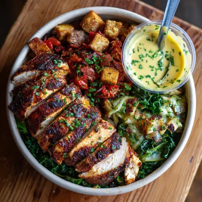 Chimichurri Grilled Chicken Bowl with Garlic Sauce Recipe