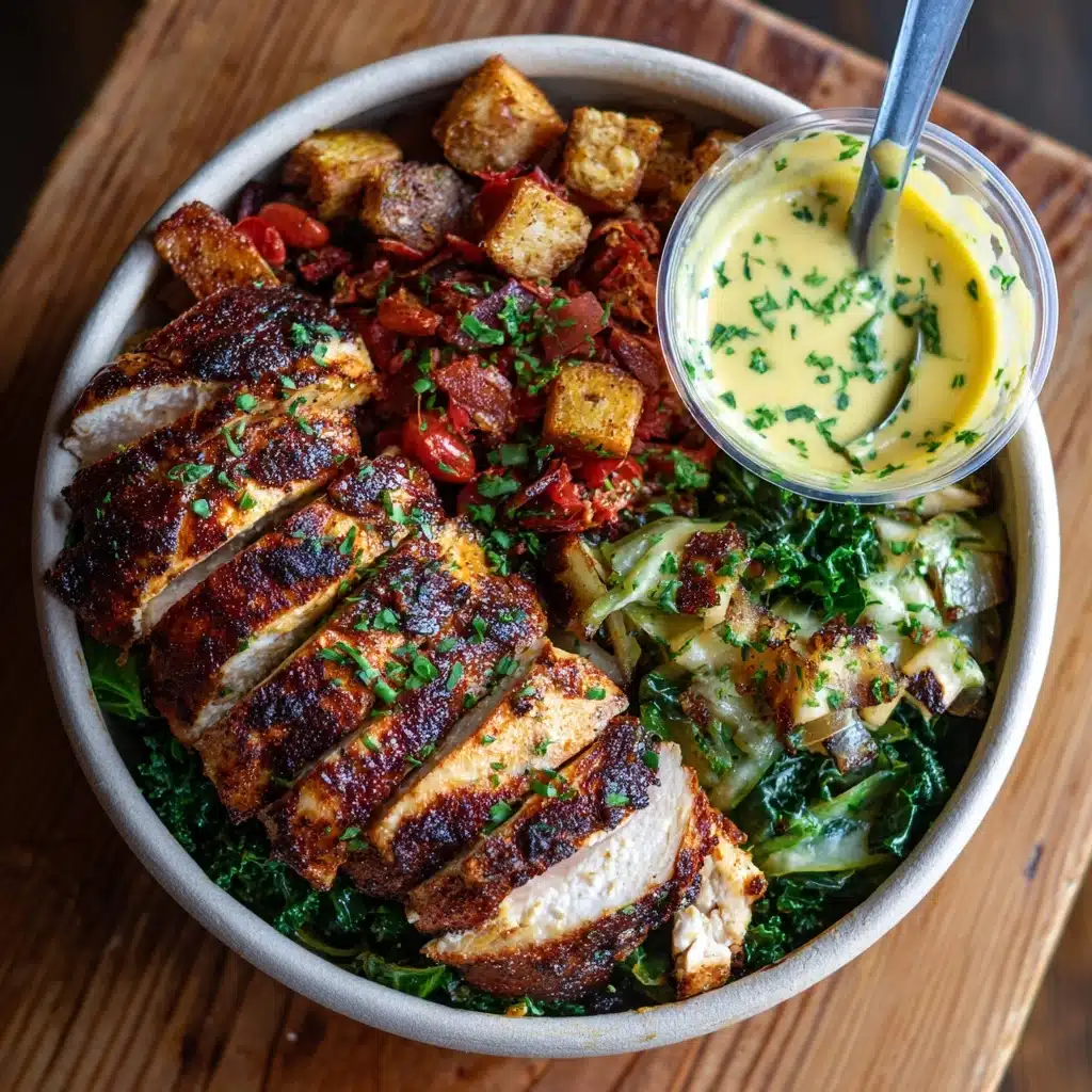 Chimichurri Grilled Chicken Bowl with Garlic Sauce Recipe - Recipe Image