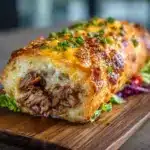Garlic Butter Beef Cheeseburger Rollups Recipe