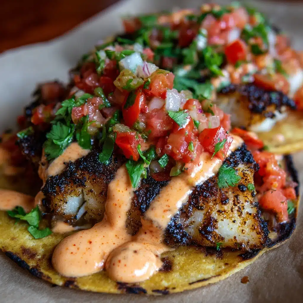 Grilled Fish Tacos with Spicy Mayo & Pico de Gallo Recipe - Recipe Image