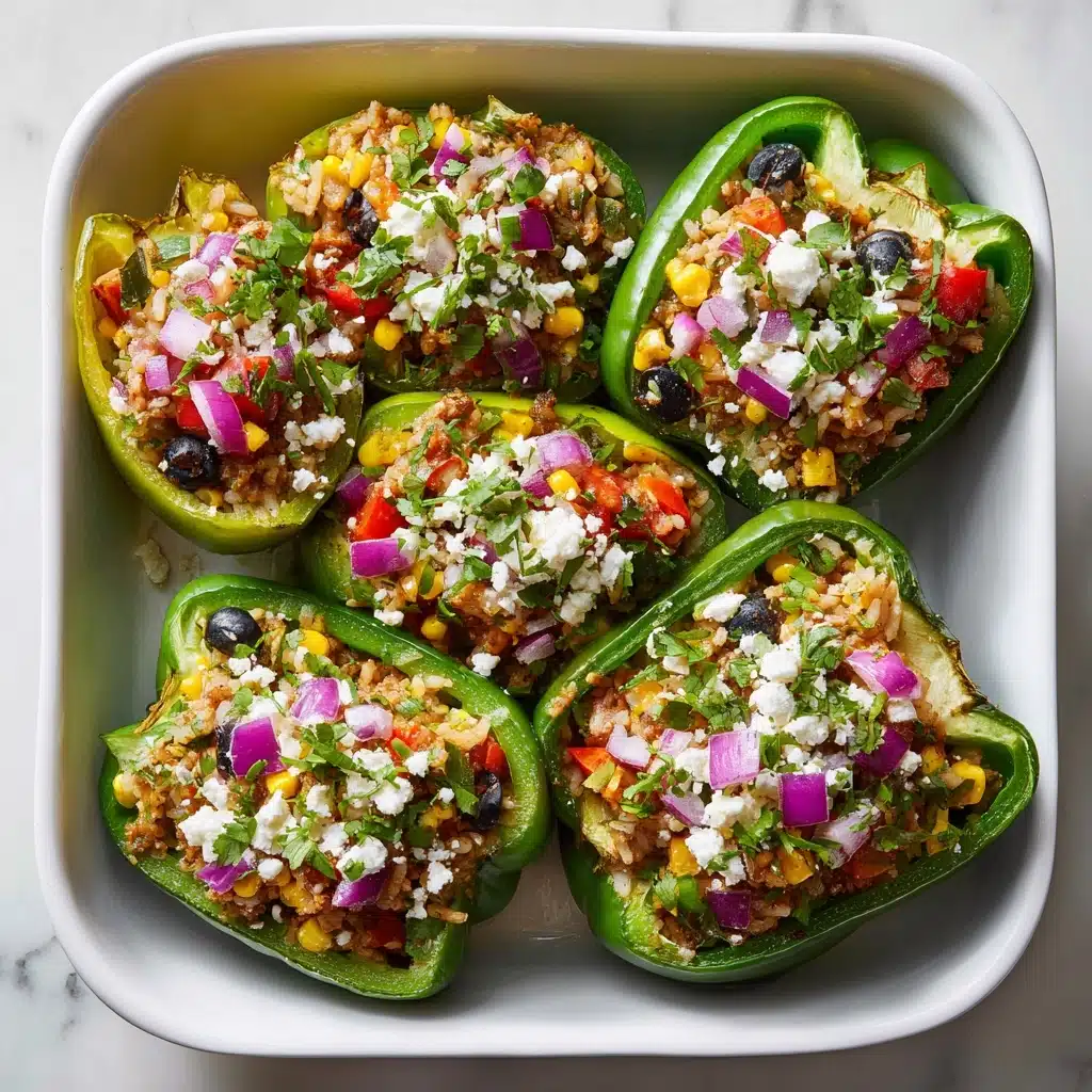 Greek Chicken Stuffed Peppers Recipe
