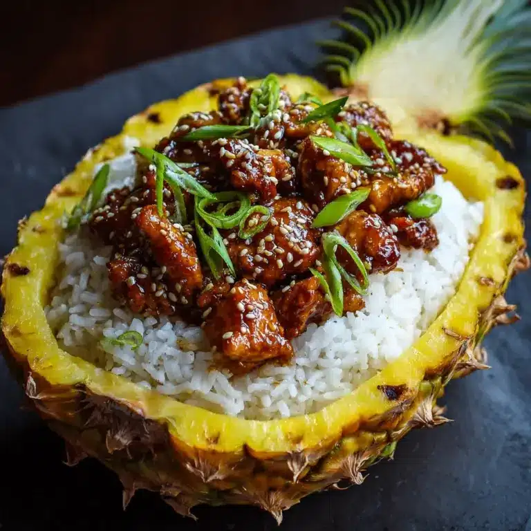 Chicken Teriyaki Pineapple Bowls Recipe