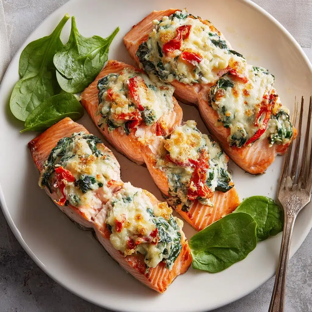 Stuffed Salmon With Spinach & Feta Recipe - Recipe Image