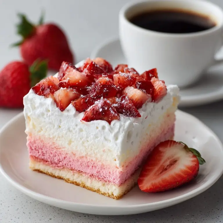 Strawberry Cheesecake Poke Cake Recipe