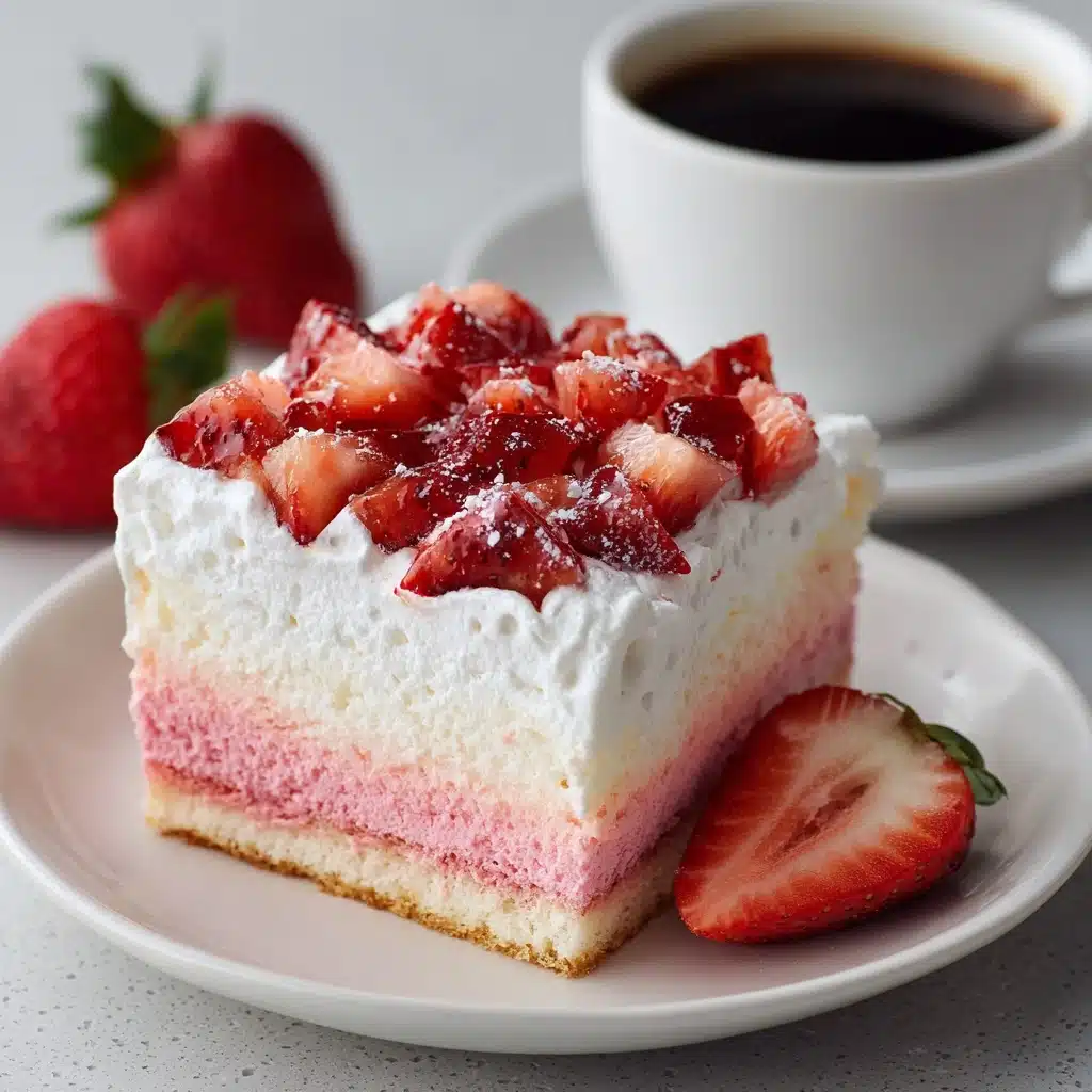 Strawberry Cheesecake Poke Cake Recipe - Recipe Image