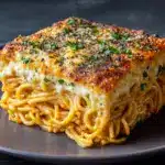 Baked Cream Cheese Spaghetti Casserole Recipe