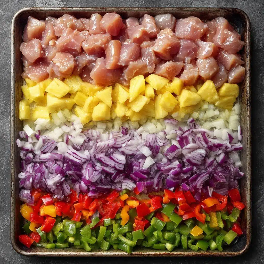 Pineapple Chicken Sheet Pan Meal Recipe - Recipe Image