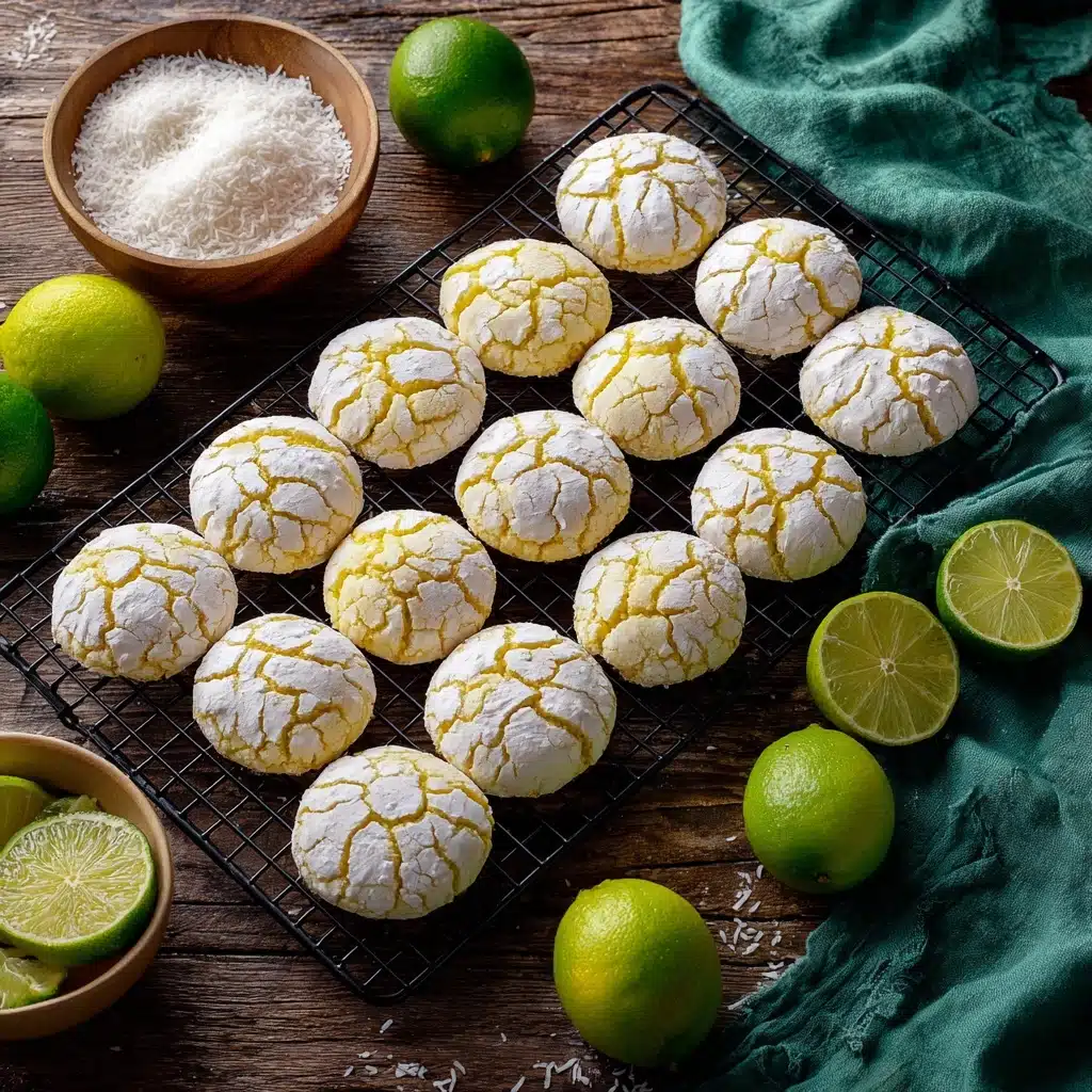 Coconut Key Lime Crinkle Cookies Recipe - Recipe Image