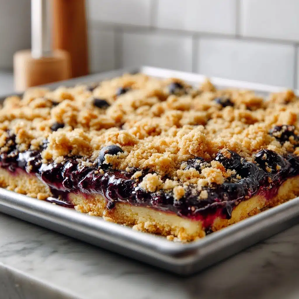 Blueberry Crisp Cheesecake Bars Recipe - Recipe Image