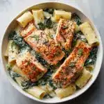 Quick Salmon & Spinach Pasta Recipe