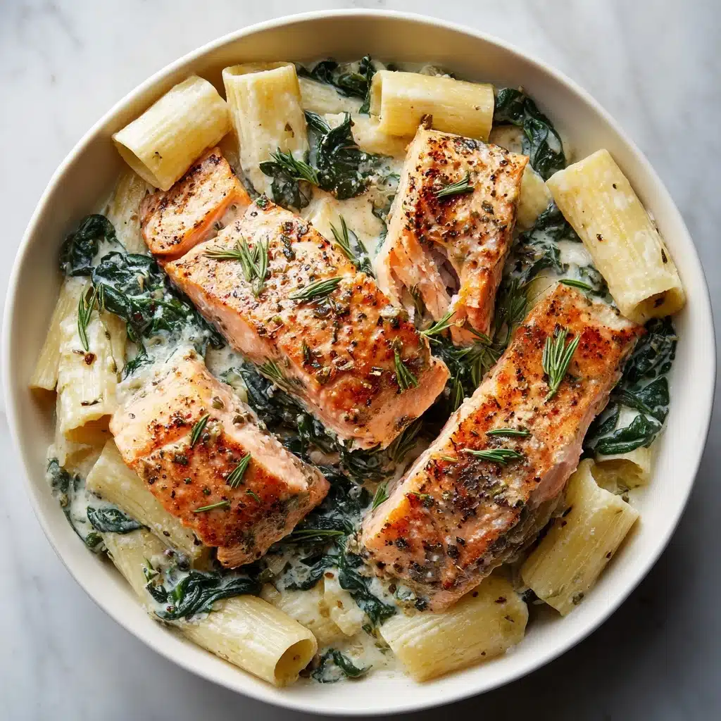 Quick Salmon & Spinach Pasta Recipe