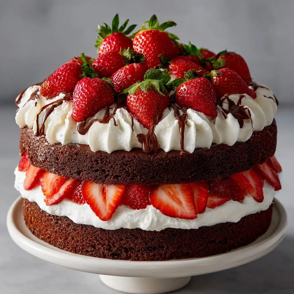Easy Chocolate Strawberry Shortcake Recipe - Recipe Image