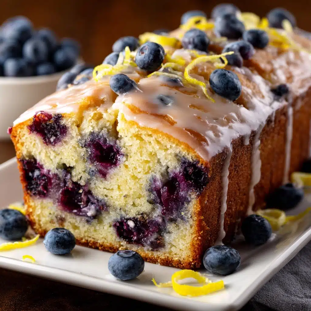 Moist Blueberry Zucchini Bread with a Lemon Glaze Recipe - Recipe Image