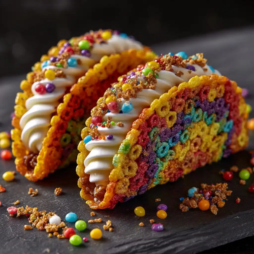 Fruity Pebbles Cheesecake Tacos Recipe - Recipe Image