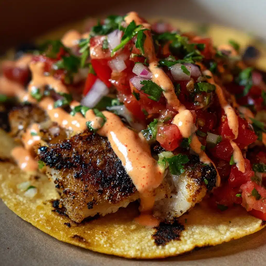 Grilled Fish Tacos with Spicy Mayo & Pico de Gallo Recipe - Recipe Image