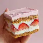 Strawberries and Cream Eclair Cake Recipe