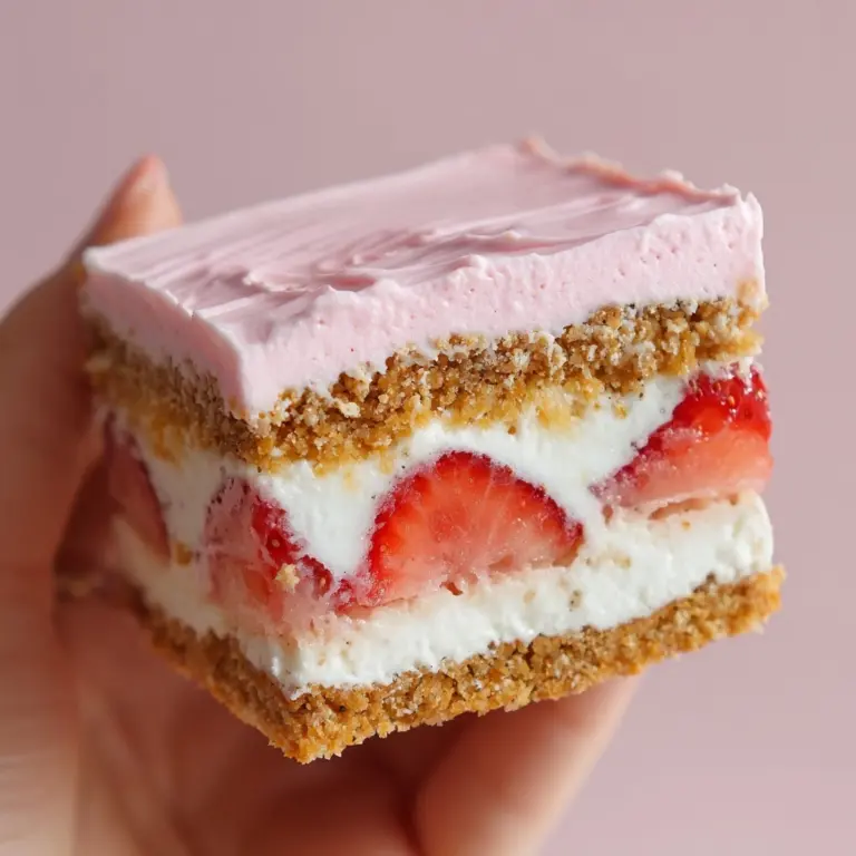Strawberries and Cream Eclair Cake Recipe