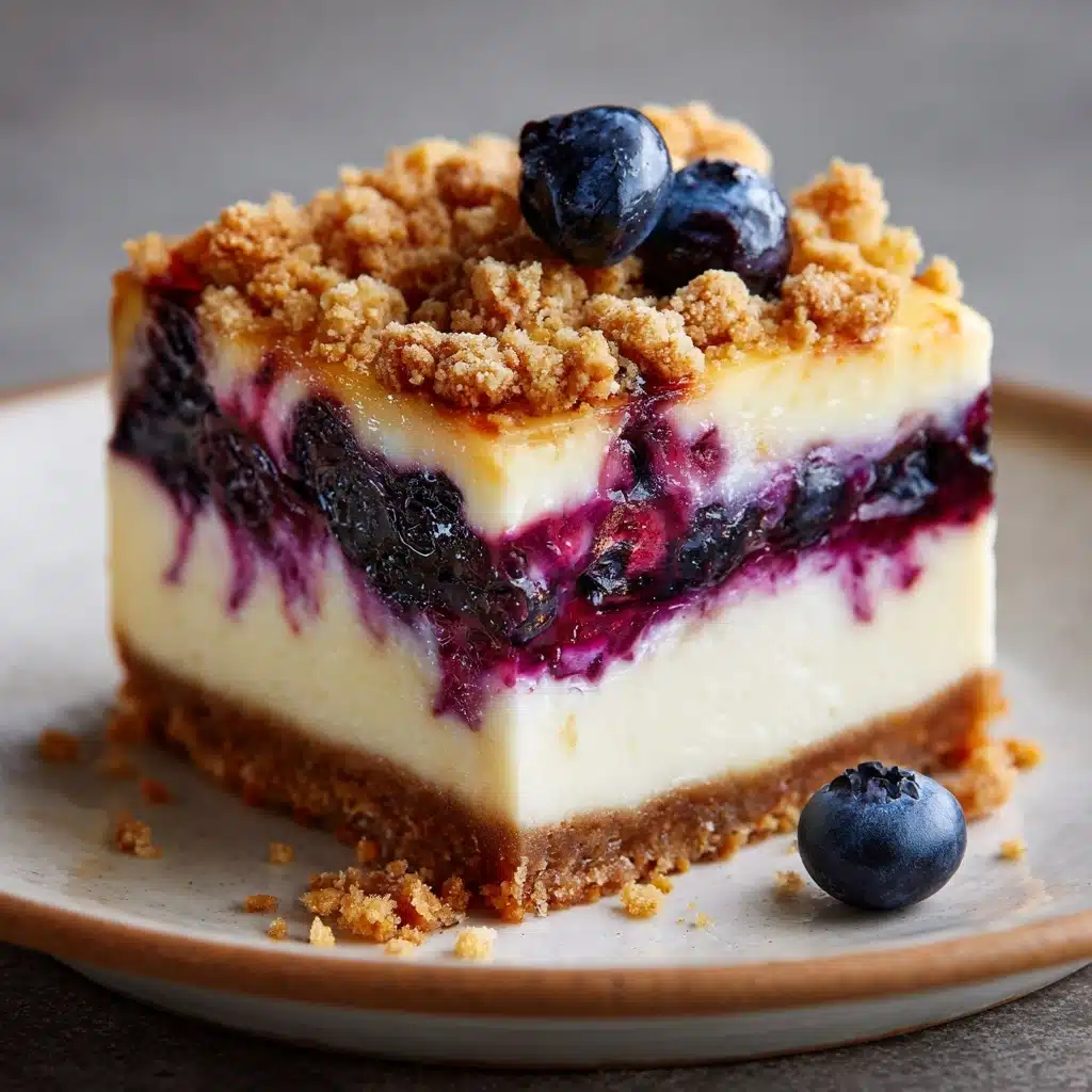 Blueberry Crisp Cheesecake Bars Recipe