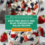 Easy Red White and Blue Cheesecake Salad Recipe