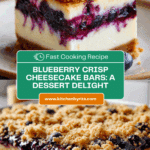 Blueberry Crisp Cheesecake Bars Recipe