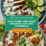 Dump-and-Bake Chicken Tzatziki with Rice Recipe