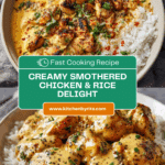 Creamy Smothered Chicken and Rice Recipe