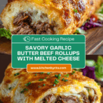 Garlic Butter Beef Cheeseburger Rollups Recipe