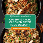 High Protein Crispy Garlic Chicken Fried Rice Recipe