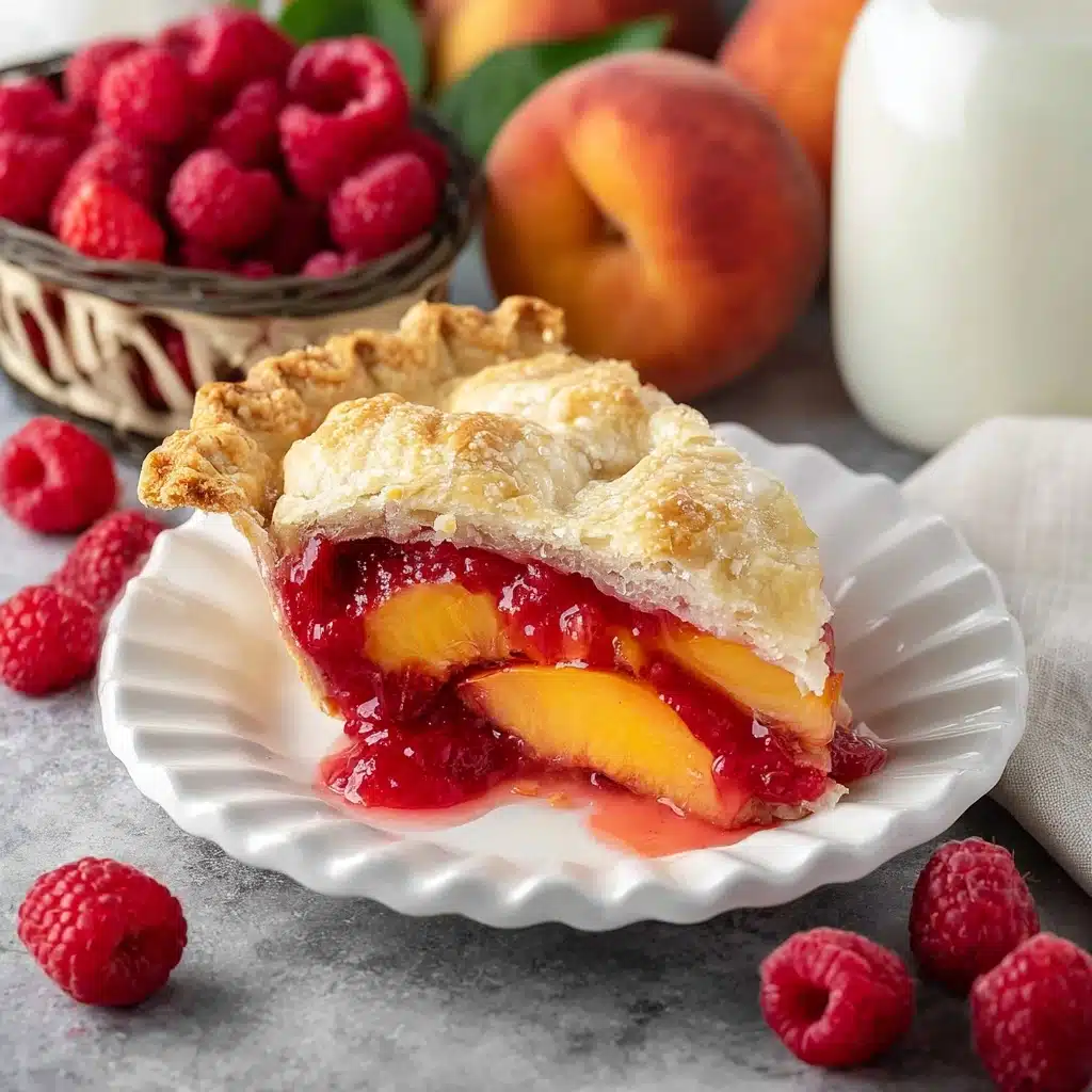 Raspberry Peach Pie Recipe - Recipe Image