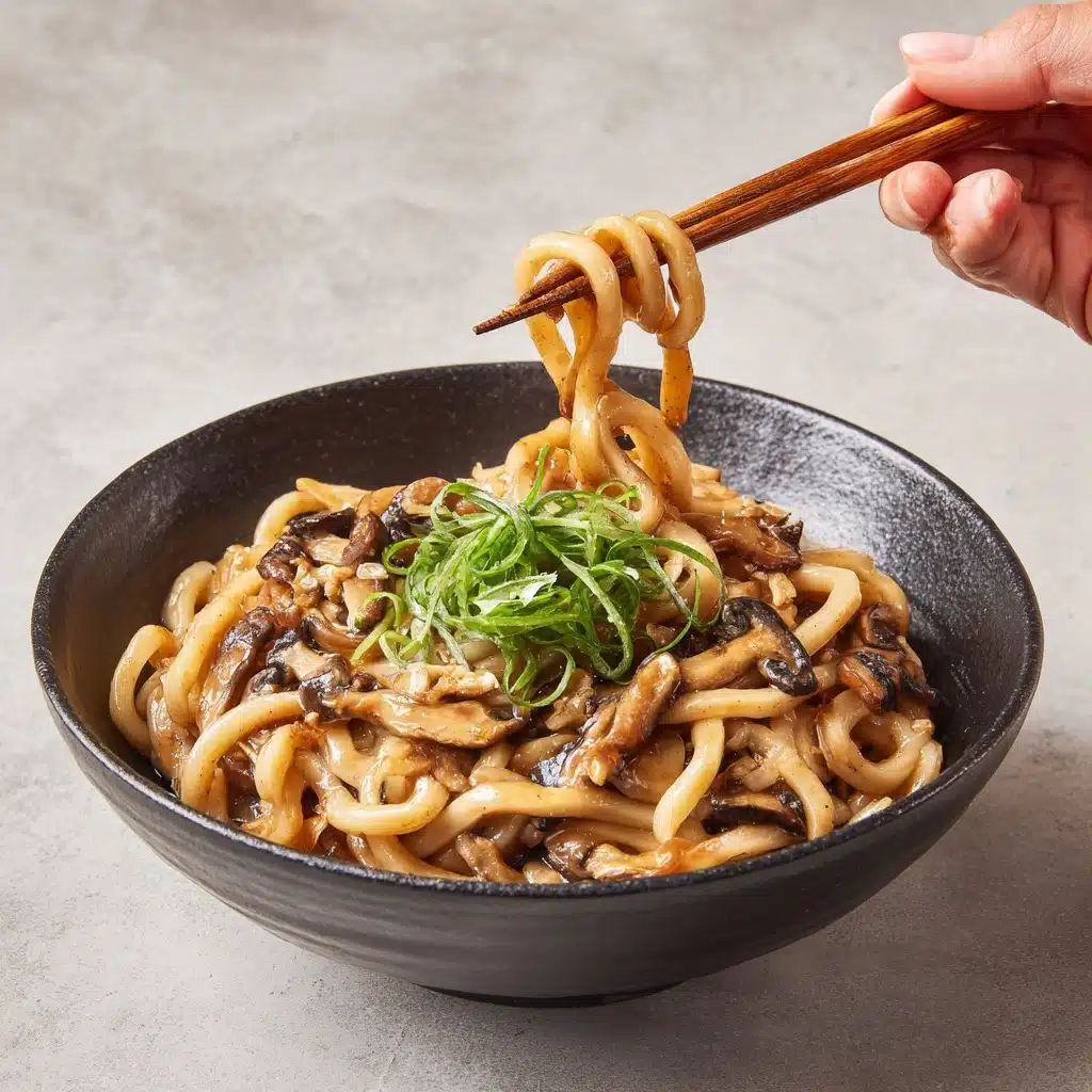 Creamy Mushroom Udon (Vegan) Recipe - Recipe Image