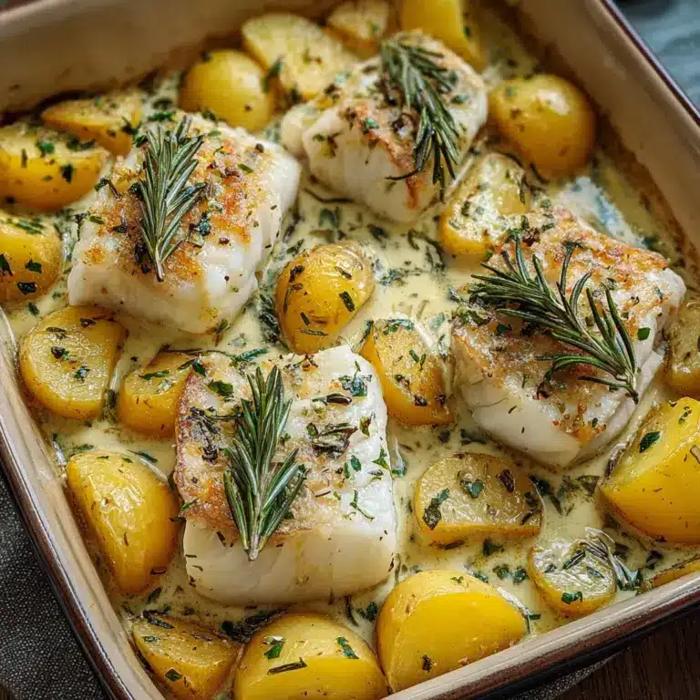 Cod & Potatoes in Rosemary Cream Sauce Recipe