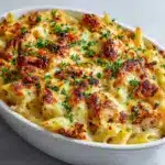 Baked Creamy Chicken Mozzarella Pasta Recipe
