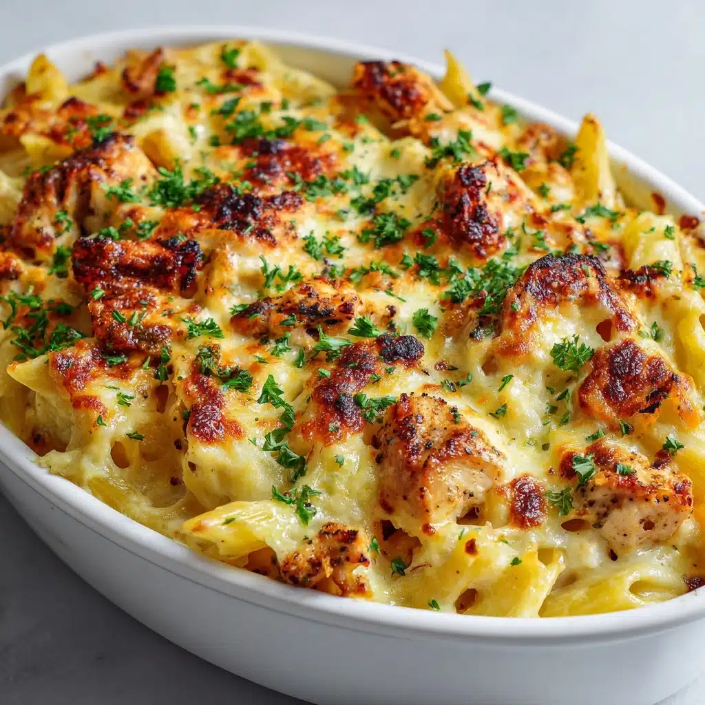 Baked Creamy Chicken Mozzarella Pasta Recipe