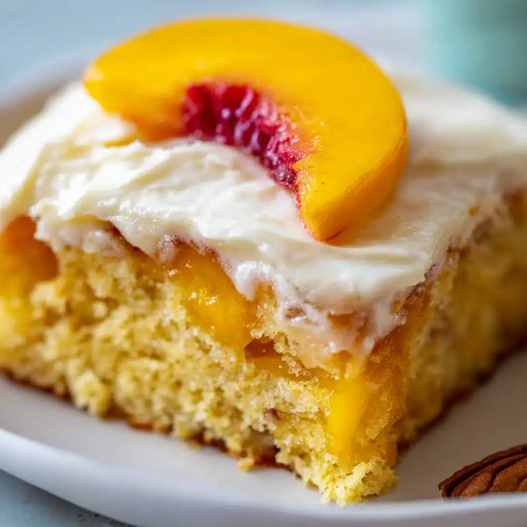 Best Peach Cake with Brown Sugar Frosting Recipe - Recipe Image