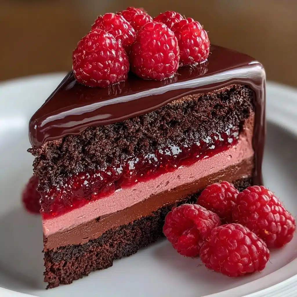 Dark Chocolate Raspberry Mousse Cake Recipe