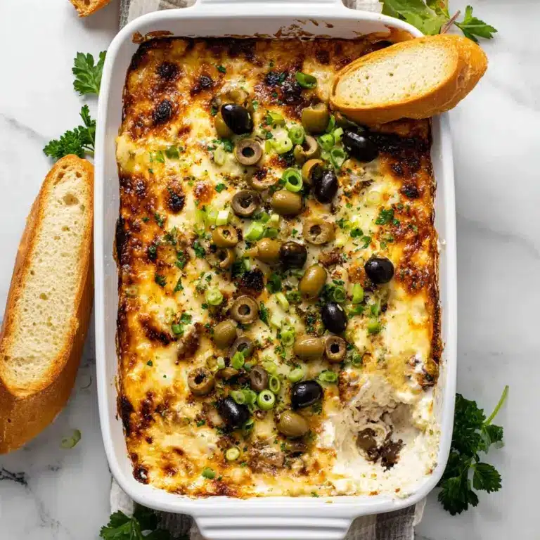 Cheesy Baked Olive Dip Recipe