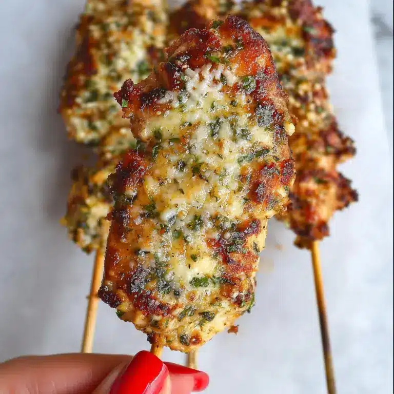 Garlic Parmesan Chicken Skewers Recipe
